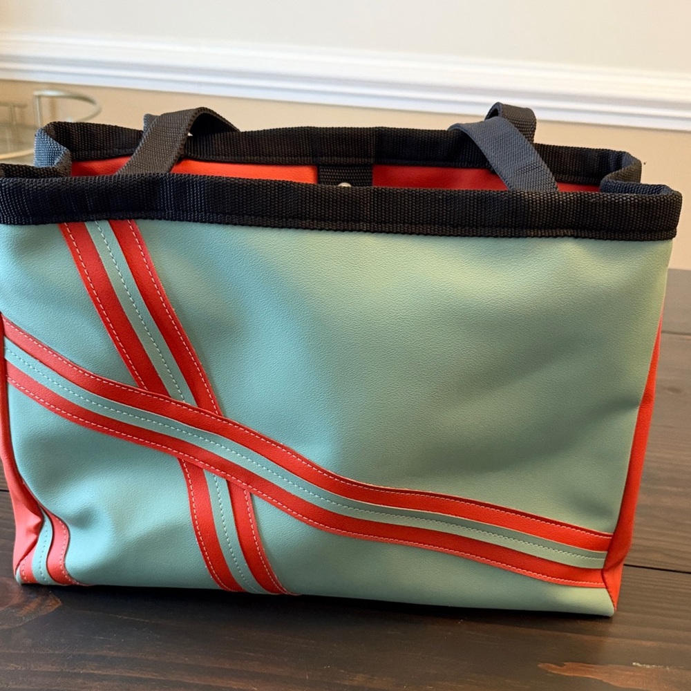 Holly Aiken Tote Bag - turquoise and orange - Picture 10 of 10